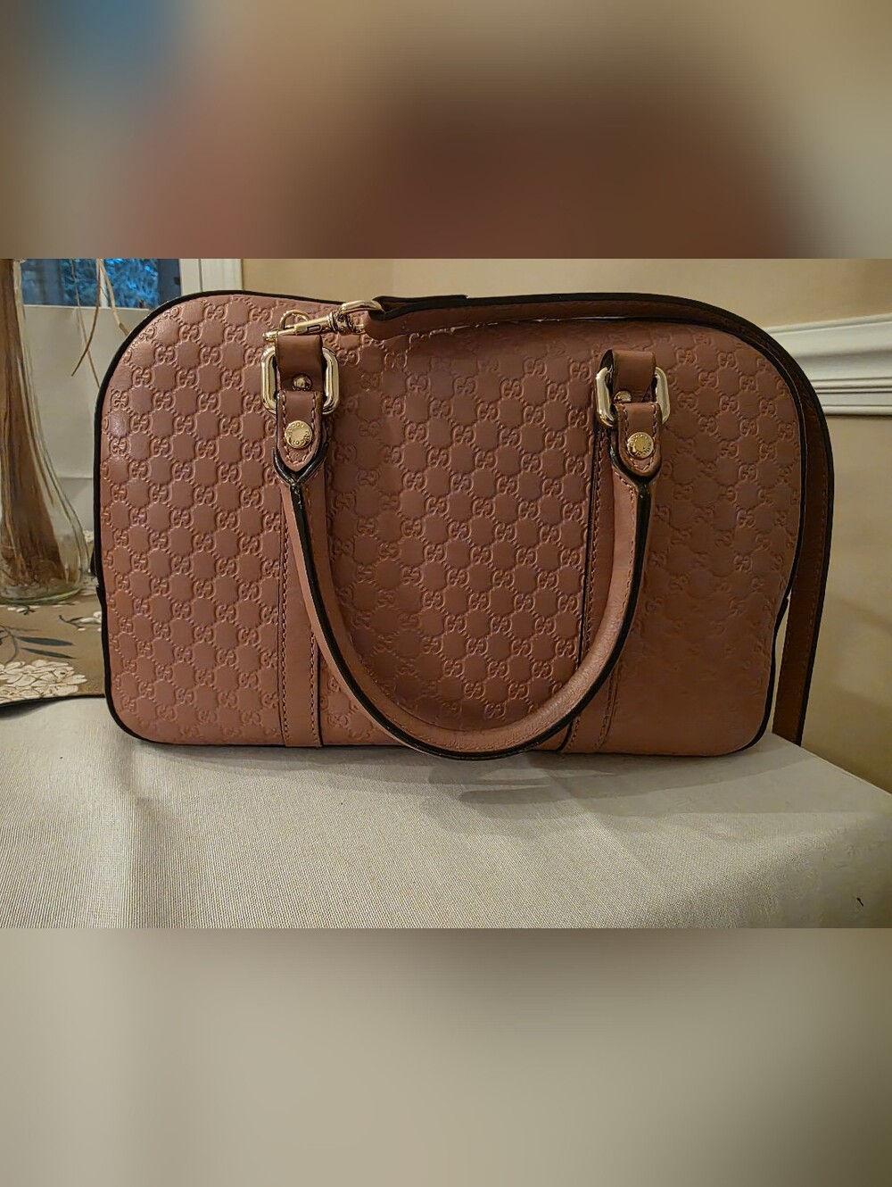 Gucci Soft Microguccissima Medium Crossbody Bag Soft Pink - Picture 6 of 12